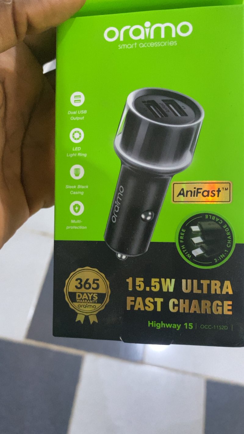 Oraimo Double Port Car charger