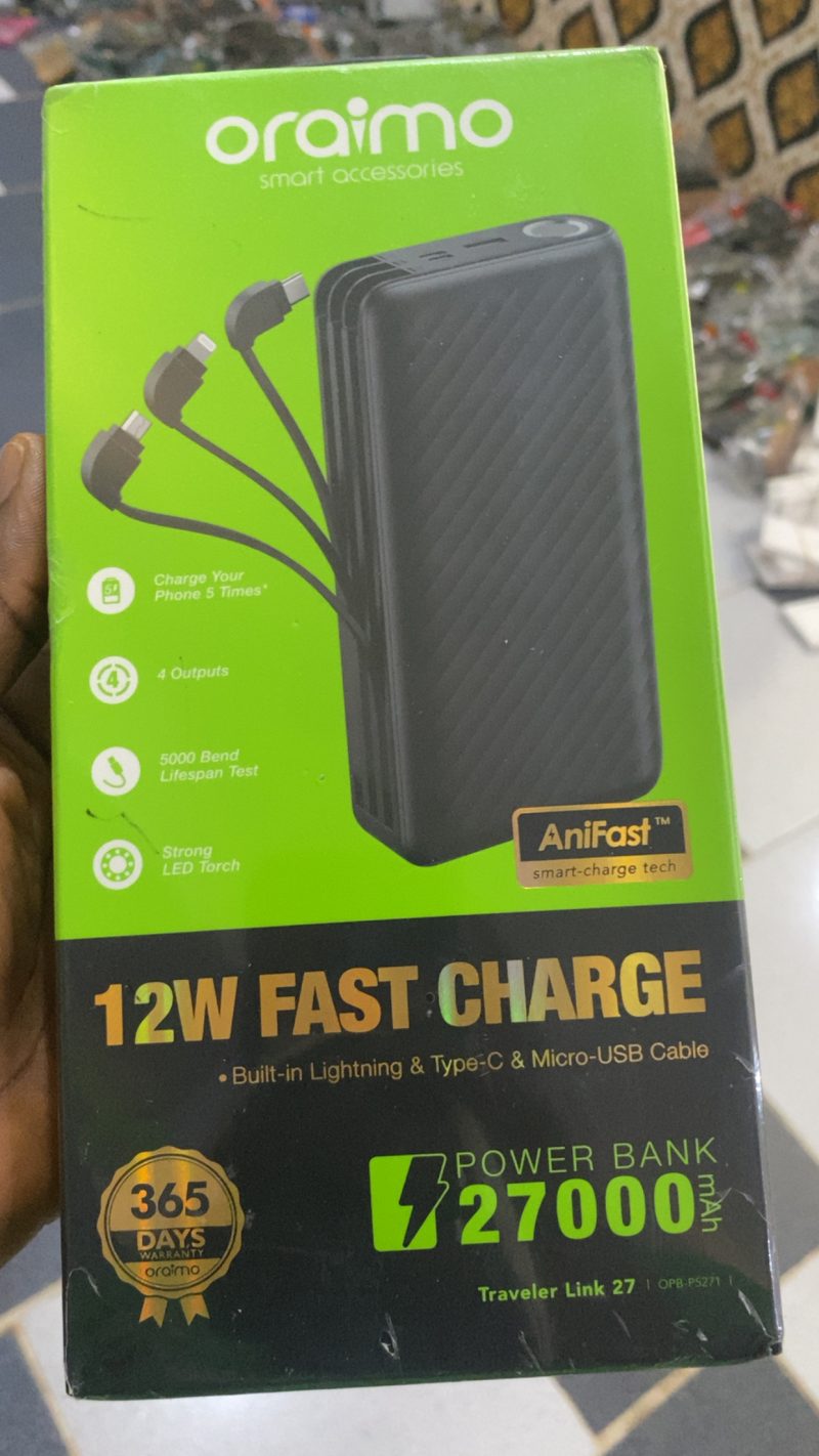Oraimo 12W 27000mAH power bank