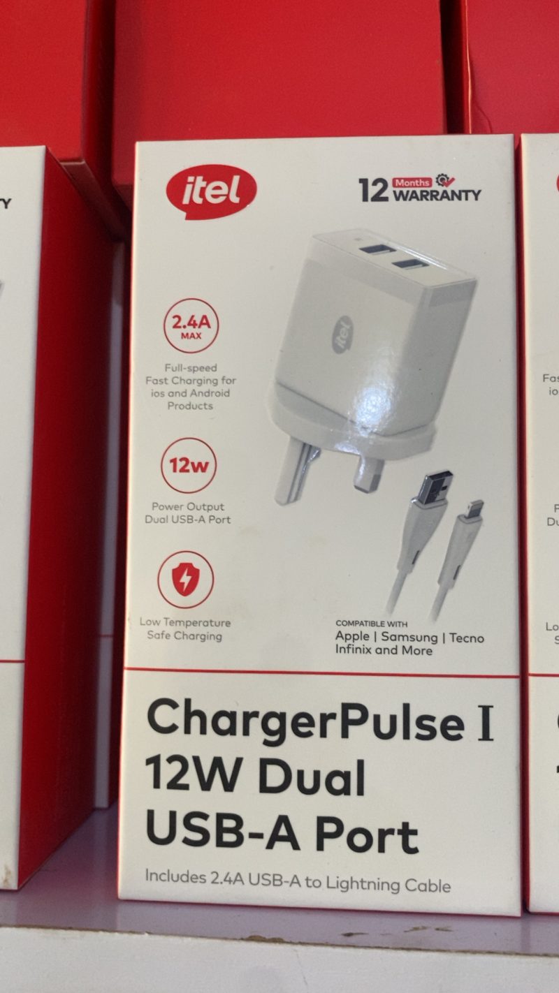 itel 12W Dual Port iPhone Charger
