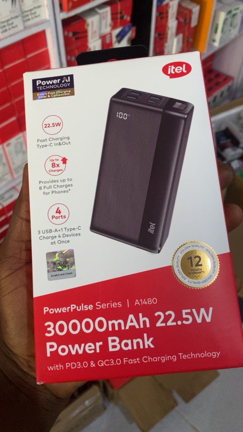 itel 30000mAh 22.5W power bank