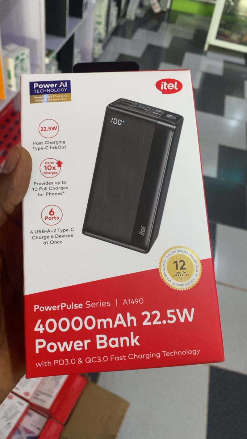 itel 40000mAh 22.5W power bank