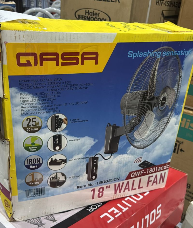 QASA Solar Wall Fan with Remote