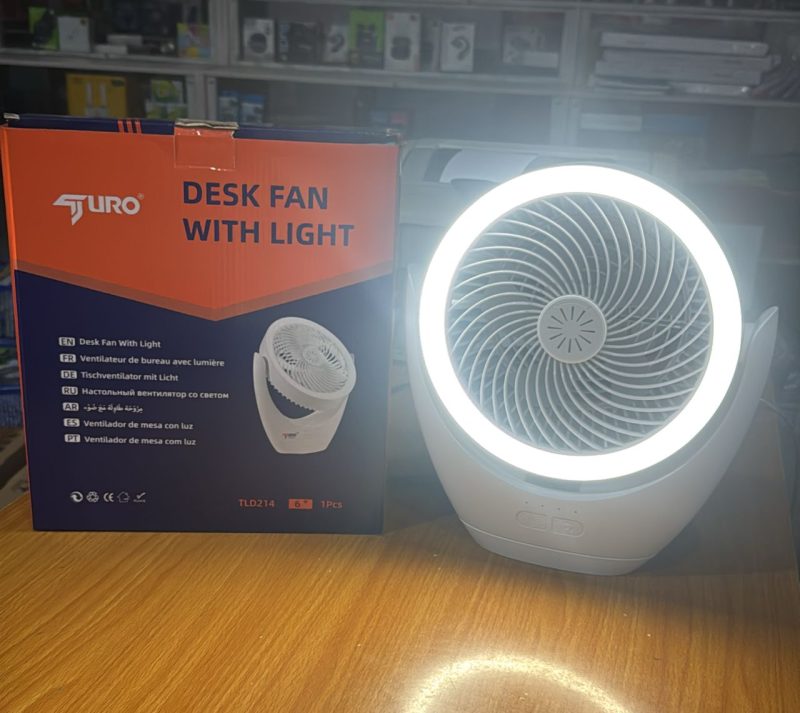 6" Turo desktop Fan with Light