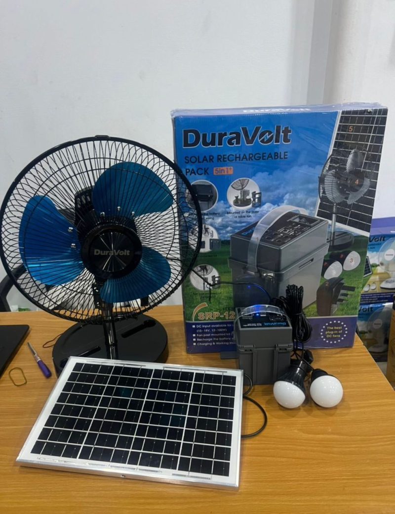 DuraVolt Rechargeable Solar Fan