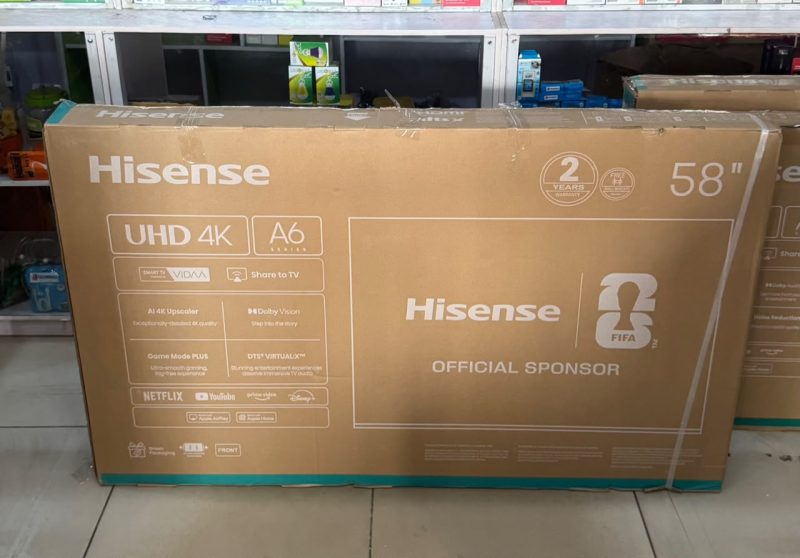 Hisense Smart Tv  58” UHD 4K A6 series